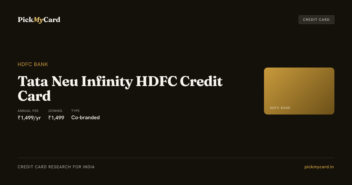 Tata Neu Infinity HDFC Credit Card Review 2026 — Worth It?